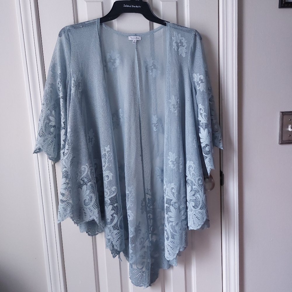Love, Fire - Mint Green Lace Flowy Boho Kimono